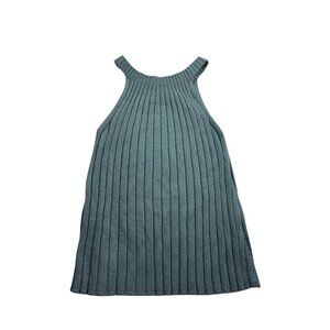 Rue and Willow High Neck Ribbed Tank Top Size XS Green